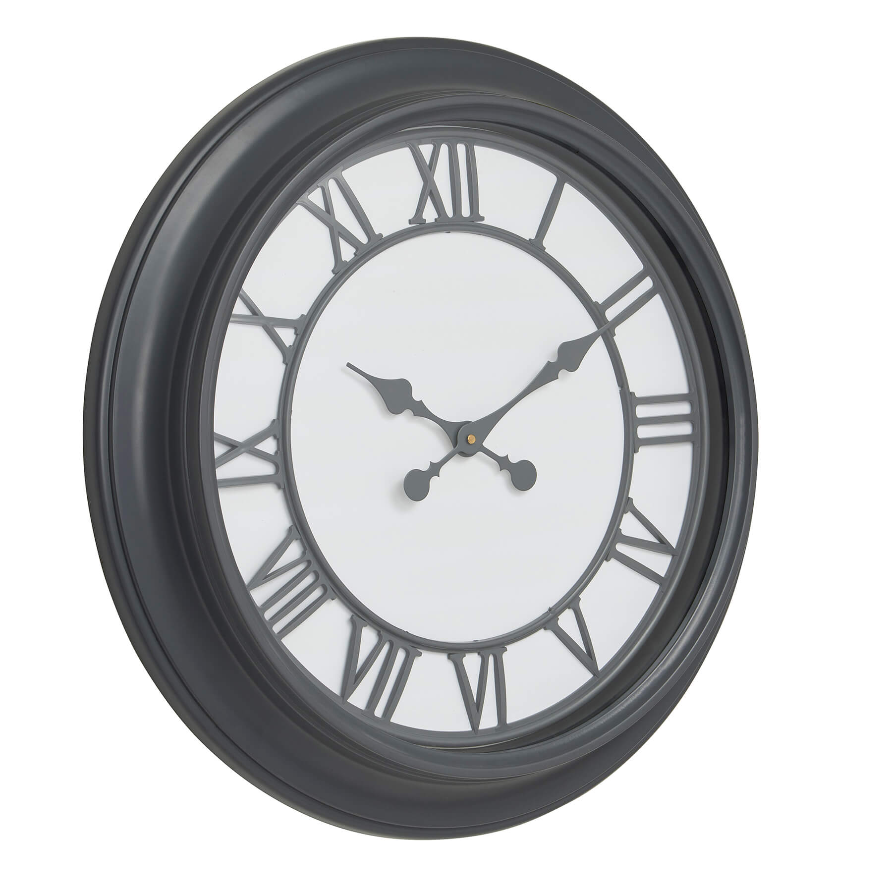 Matte black square Louie wall clock with tempered glass, 59cm modern statement piece for home decor  by RoomLondon at brixbailey.com