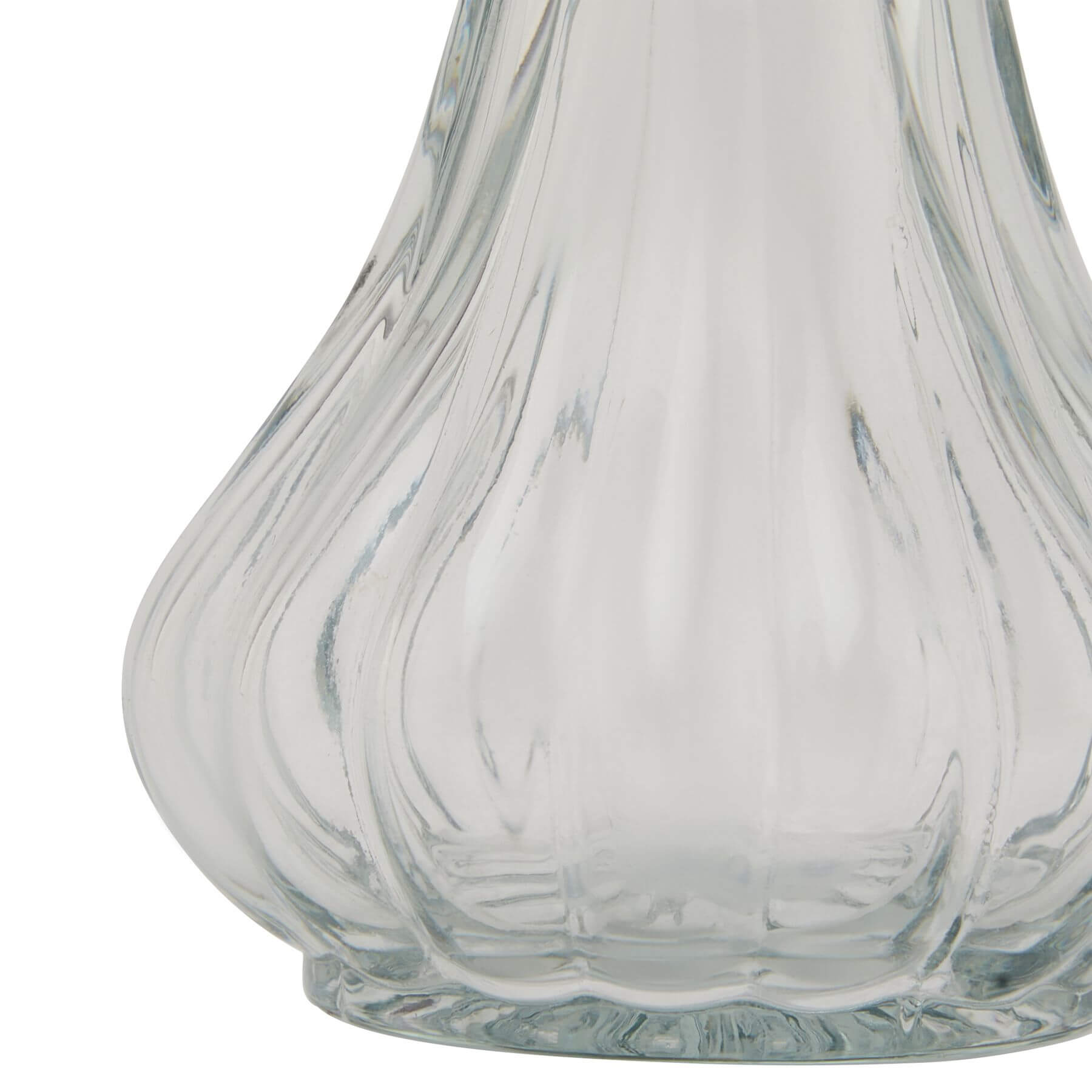 Minimalist clear glass bud vase for fresh or dried flowers, 9cm tall with clean modern design by Sostter at brixbailey.com