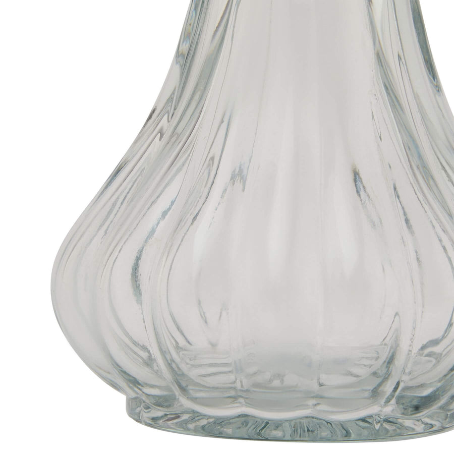 Minimalist clear glass bud vase for fresh or dried flowers, 9cm tall with clean modern design by Sostter at brixbailey.com