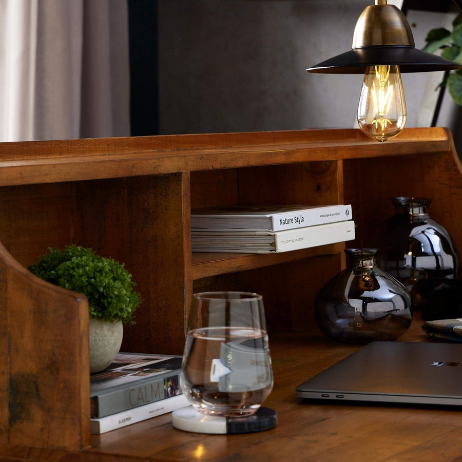 Lifelike artificial Hebe Veronica plant in stone-effect pot, perfect for desks or shelves, 13cm, no maintenance required. by Sostter at brixbailey.com