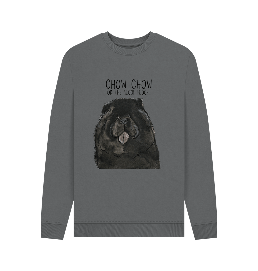 Black Chow Chow 'The Aloof Floof' Men's Crewneck Sweatshirt – Cozy and Stylish