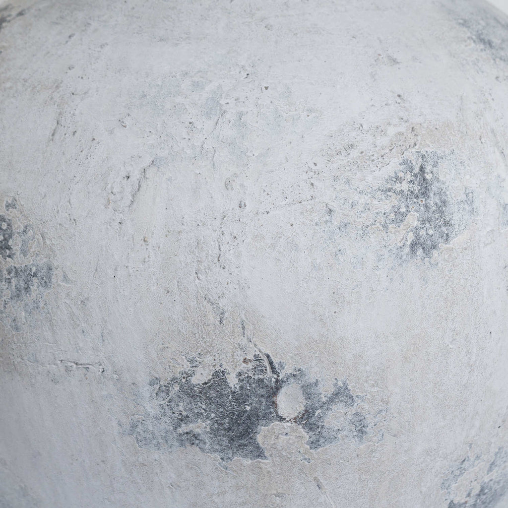 Large antique white ceramic vase with Greek-inspired design, 41cm tall, stone finish for floral arrangements or decor  by Sostter at brixbailey.com