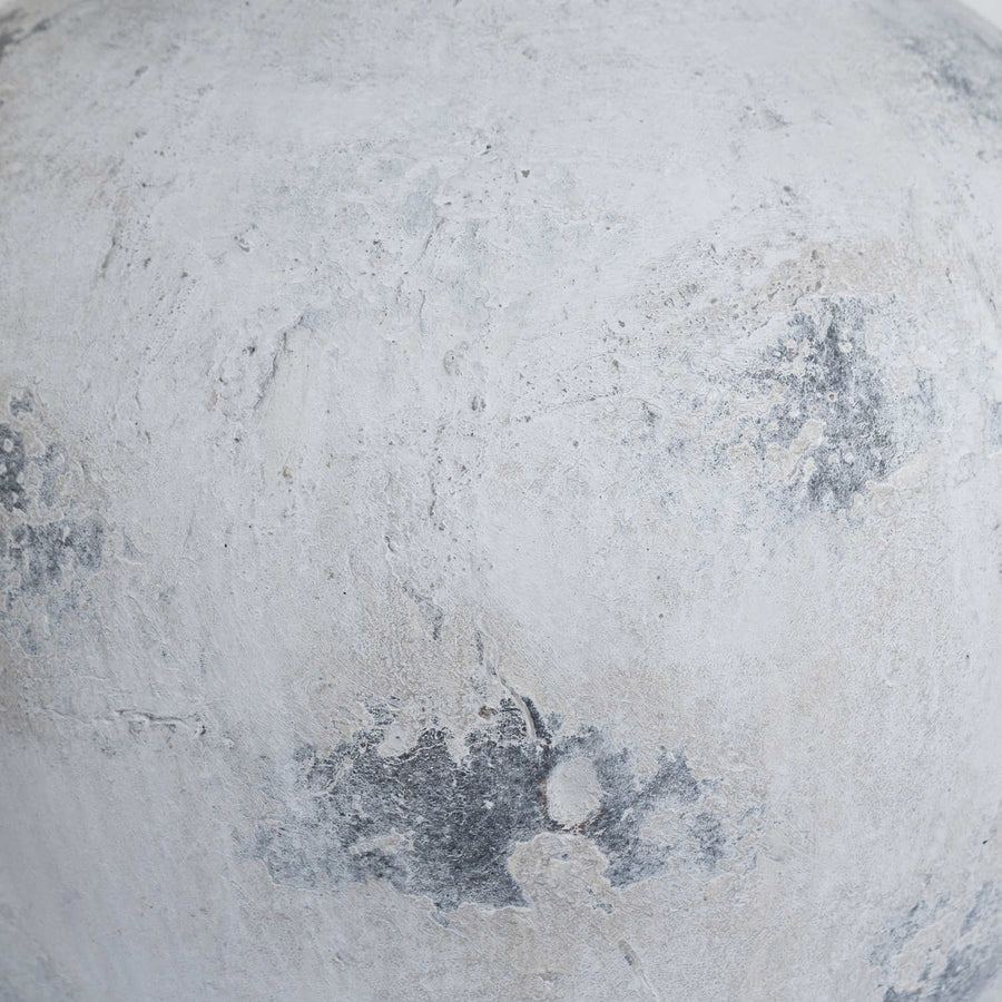 Large antique white ceramic vase with Greek-inspired design, 41cm tall, stone finish for floral arrangements or decor  by Sostter at brixbailey.com