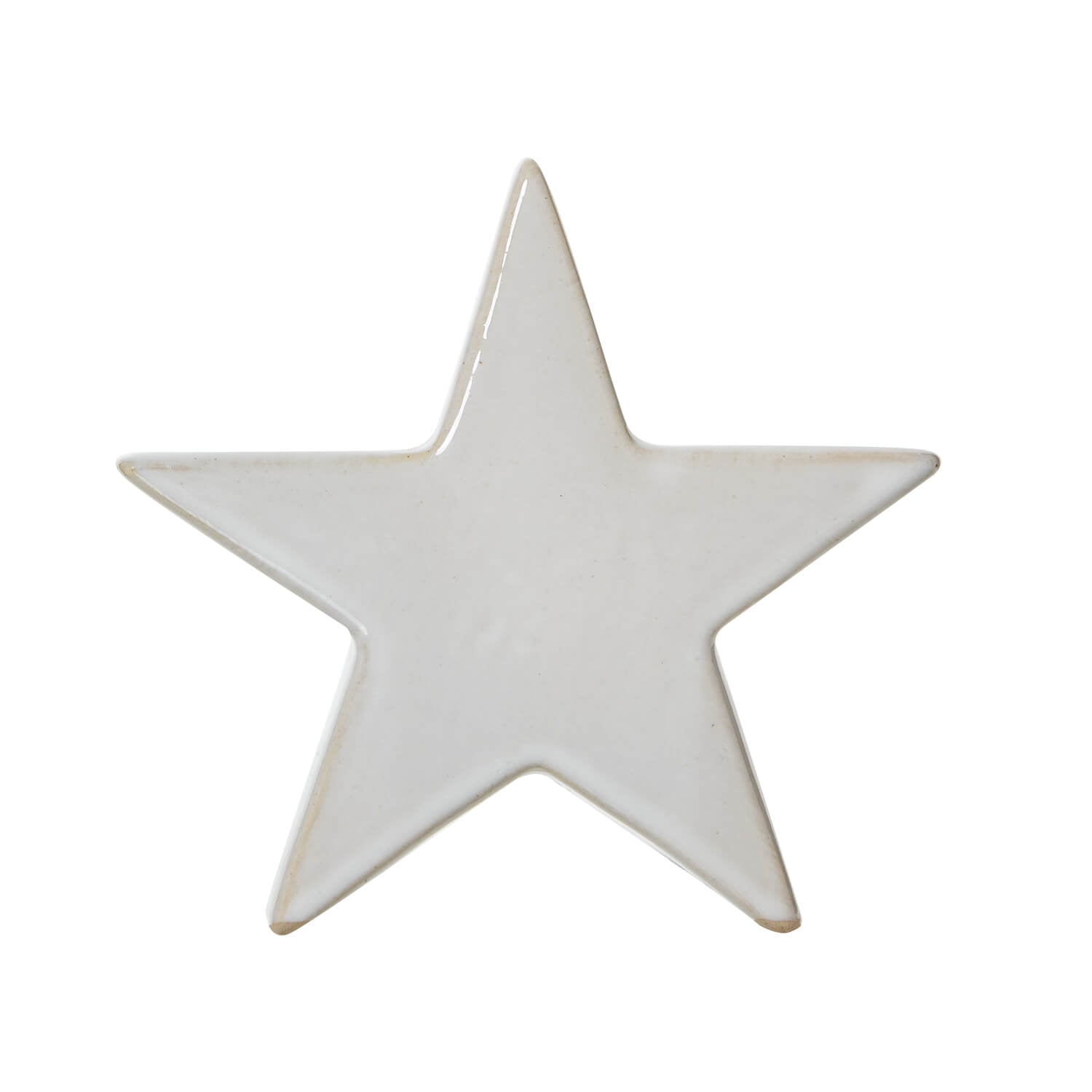 Handcrafted white ceramic star decor with minimalist design, casting enchanting light shadows, 12cm celestial accent piece. by RoomLondon at brixbailey.com