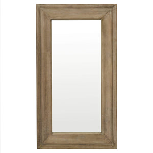 Full-length bleached hardwood mirror with warm patina, Parisian-style frame, 200cm tall, for modern or traditional interiors by Sostter at brixbailey.com