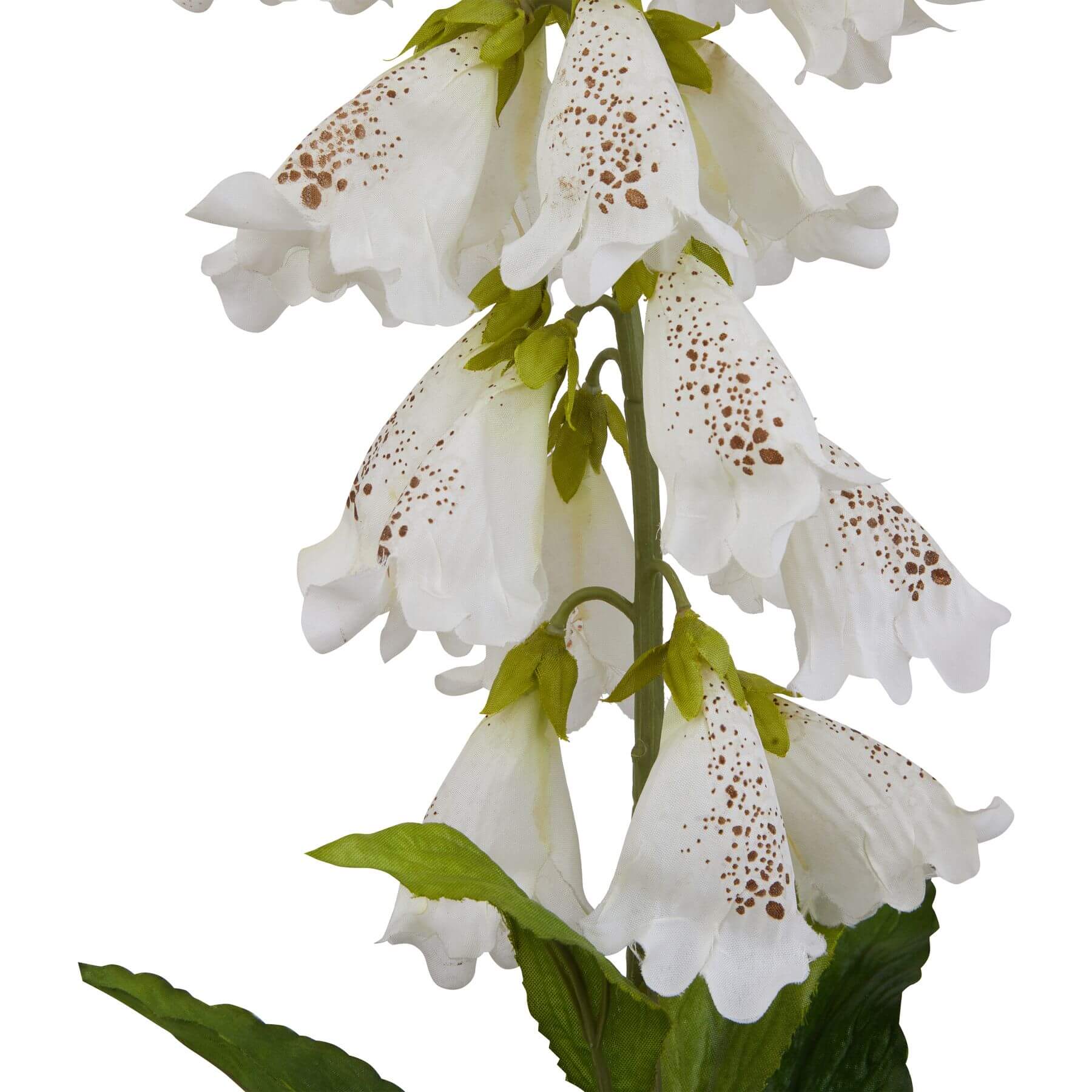 Lifelike white bellflower artificial stem with natural veining, 11 cm, for elegant home decor or floral arrangements by RoomLondon at brixbailey.com