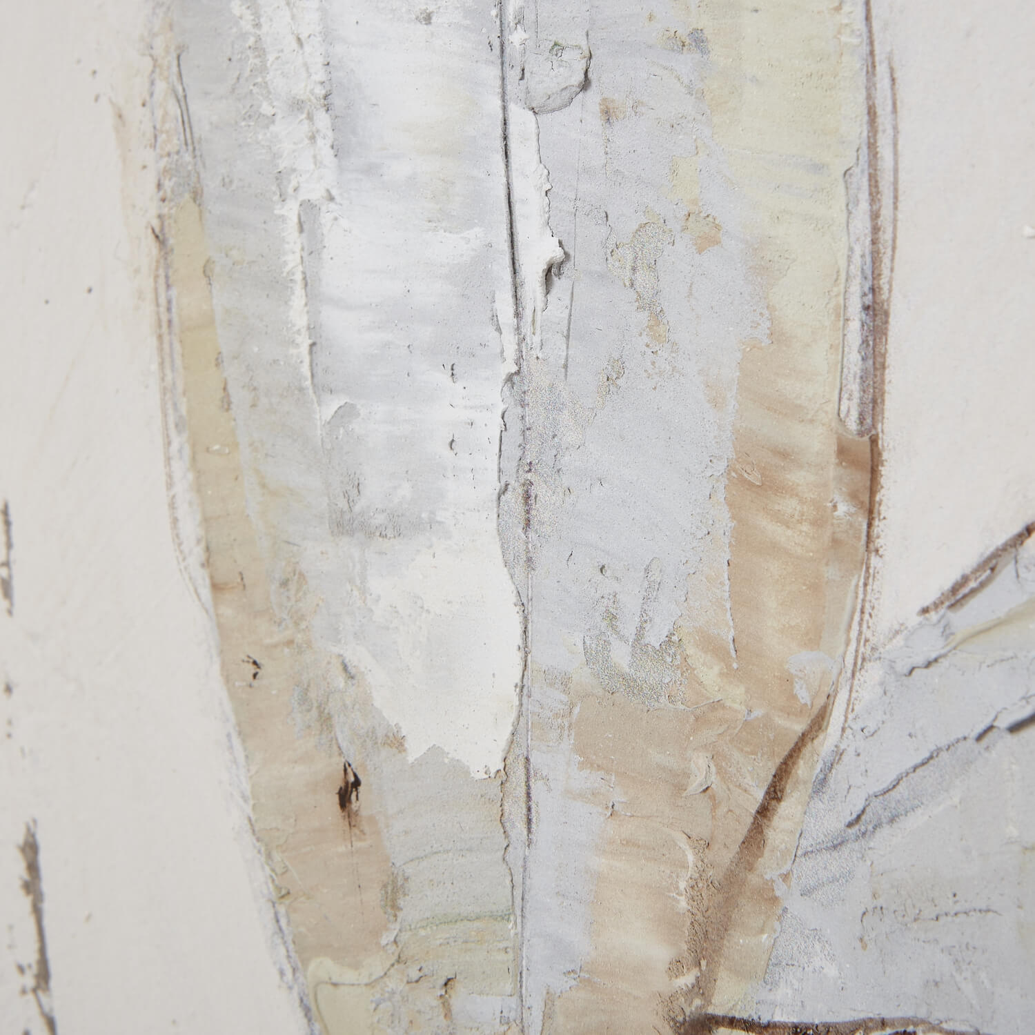 Dolce Dapple Leaf framed painting in earthy tones, white wood frame, 100cm square botanical wall art for modern decor by Sostter at brixbailey.com