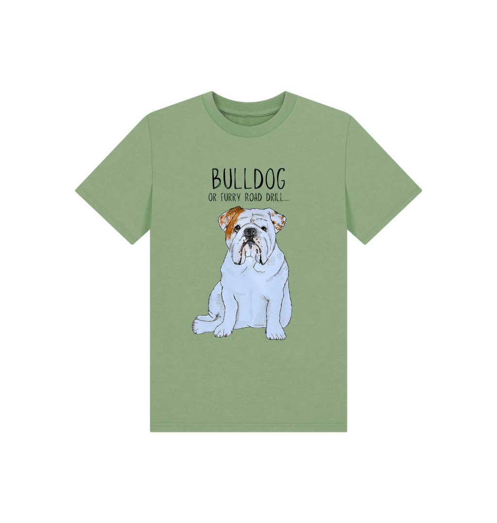 Paw-some Power: Furry Road Drill Bulldog Kid’s T-Shirt for Mini Rebels!