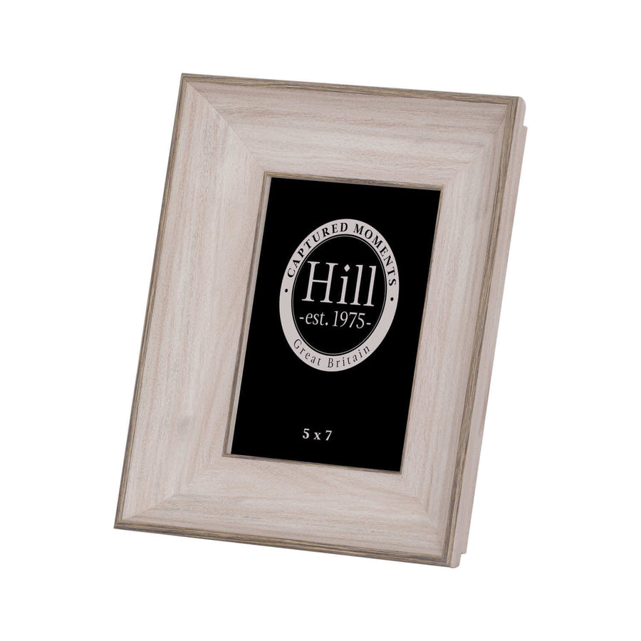 White washed rustic wood photo frame, handcrafted for 5x7 pictures, distressed finish, neutral home decor by Sostter at brixbailey.com
