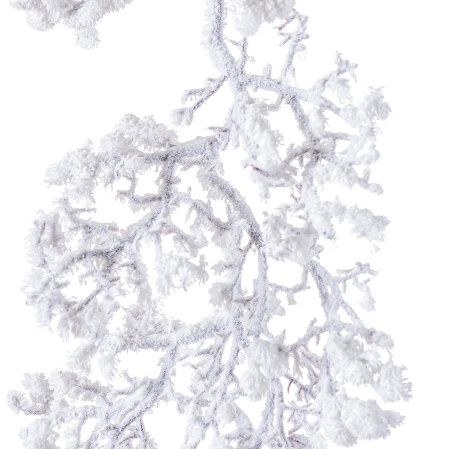 Realistic snow-dusted frosted garland for winter dÃ©cor, naturalistic foliage with dimensional depth  

*(99 characters)* by Sostter at brixbailey.com