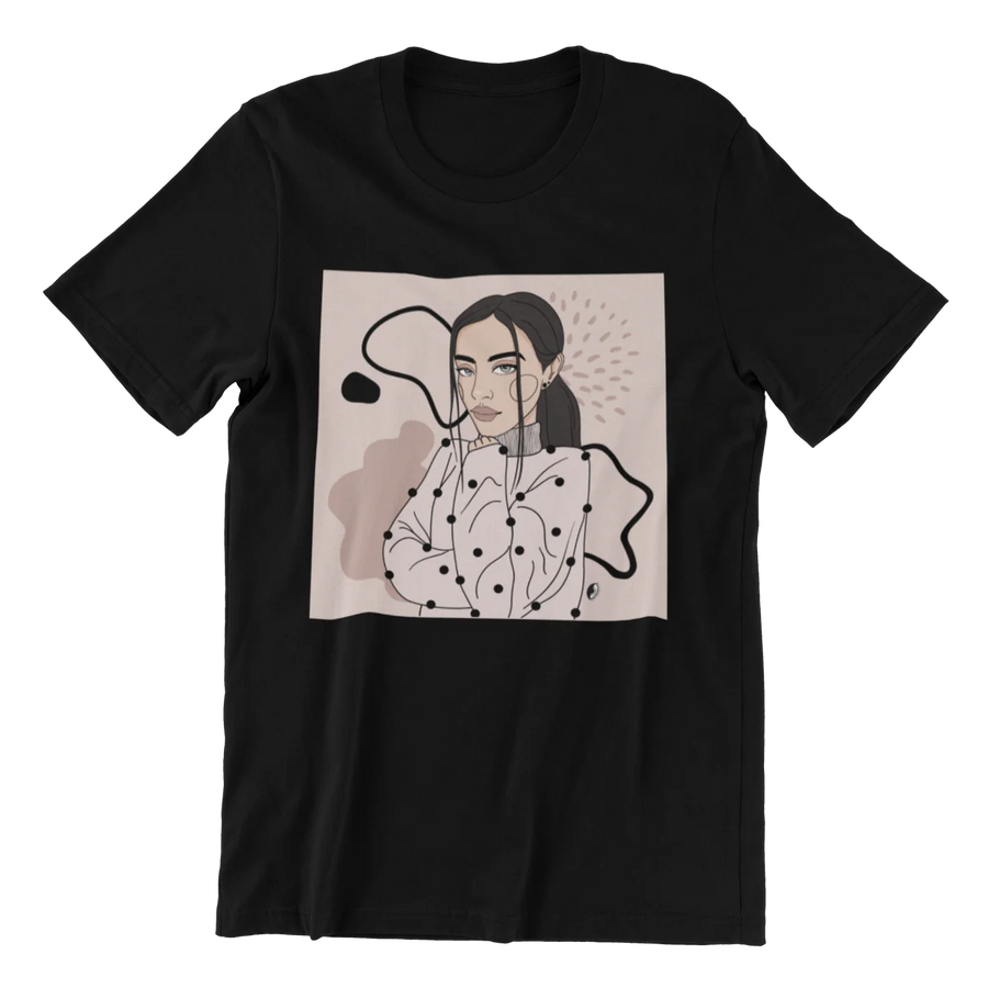 Unisex Organic Cotton T-shirt with Illustration - Abstract