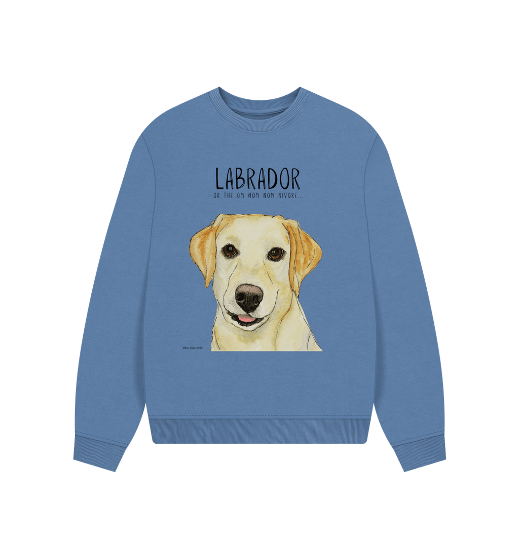 Will Sit for Snacks: The Yellow Labrador Oversized Sweatshirt