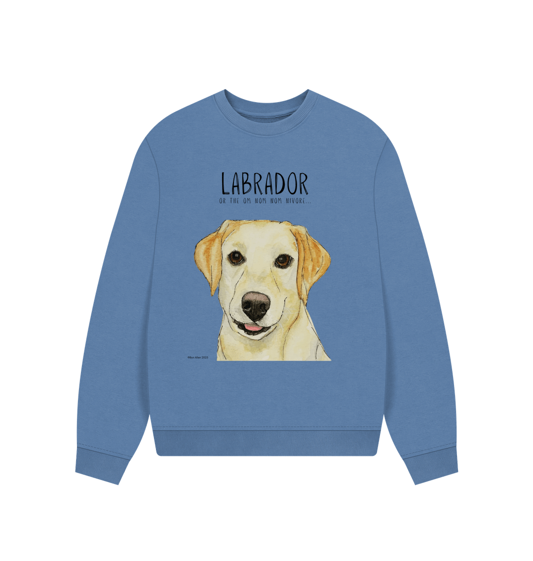 Will Sit for Snacks: The Yellow Labrador Oversized Sweatshirt