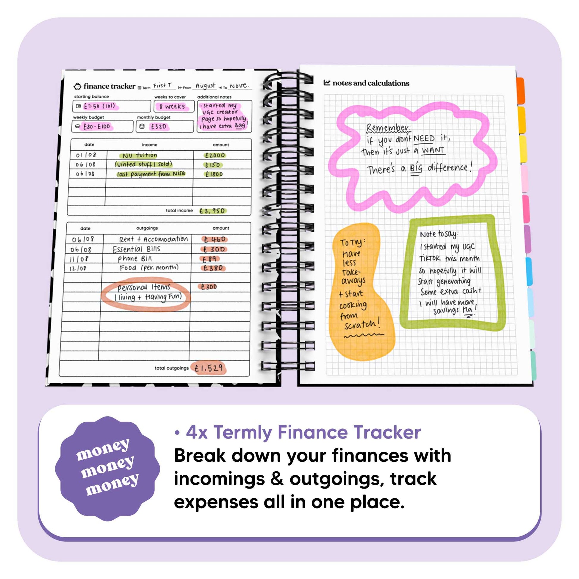 Academic Undated Spiral Journal