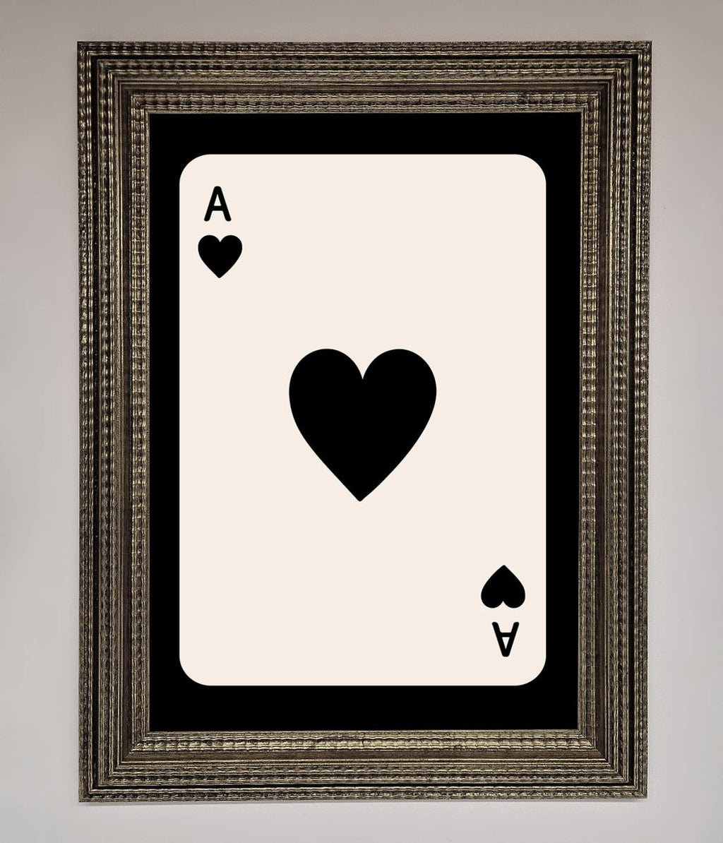 Ace Of Hearts Framed Poster