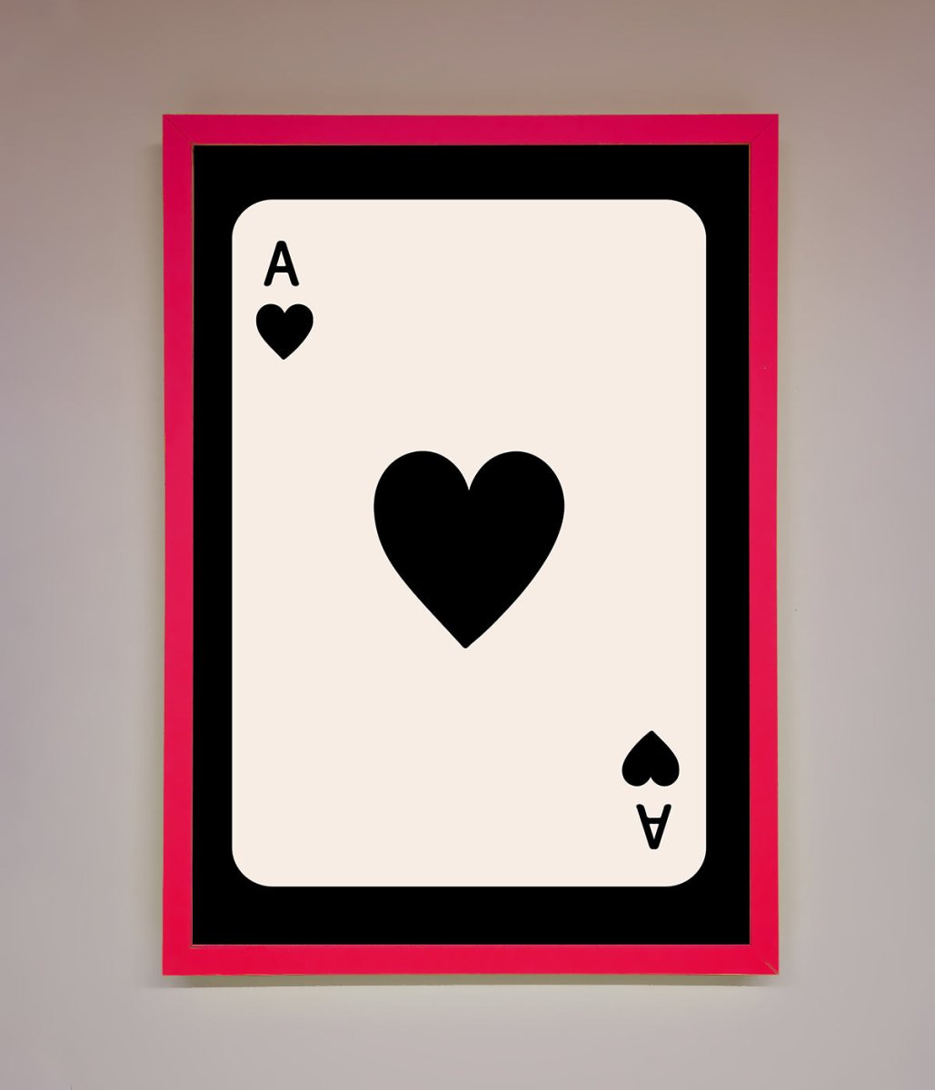 Ace Of Hearts Framed Poster