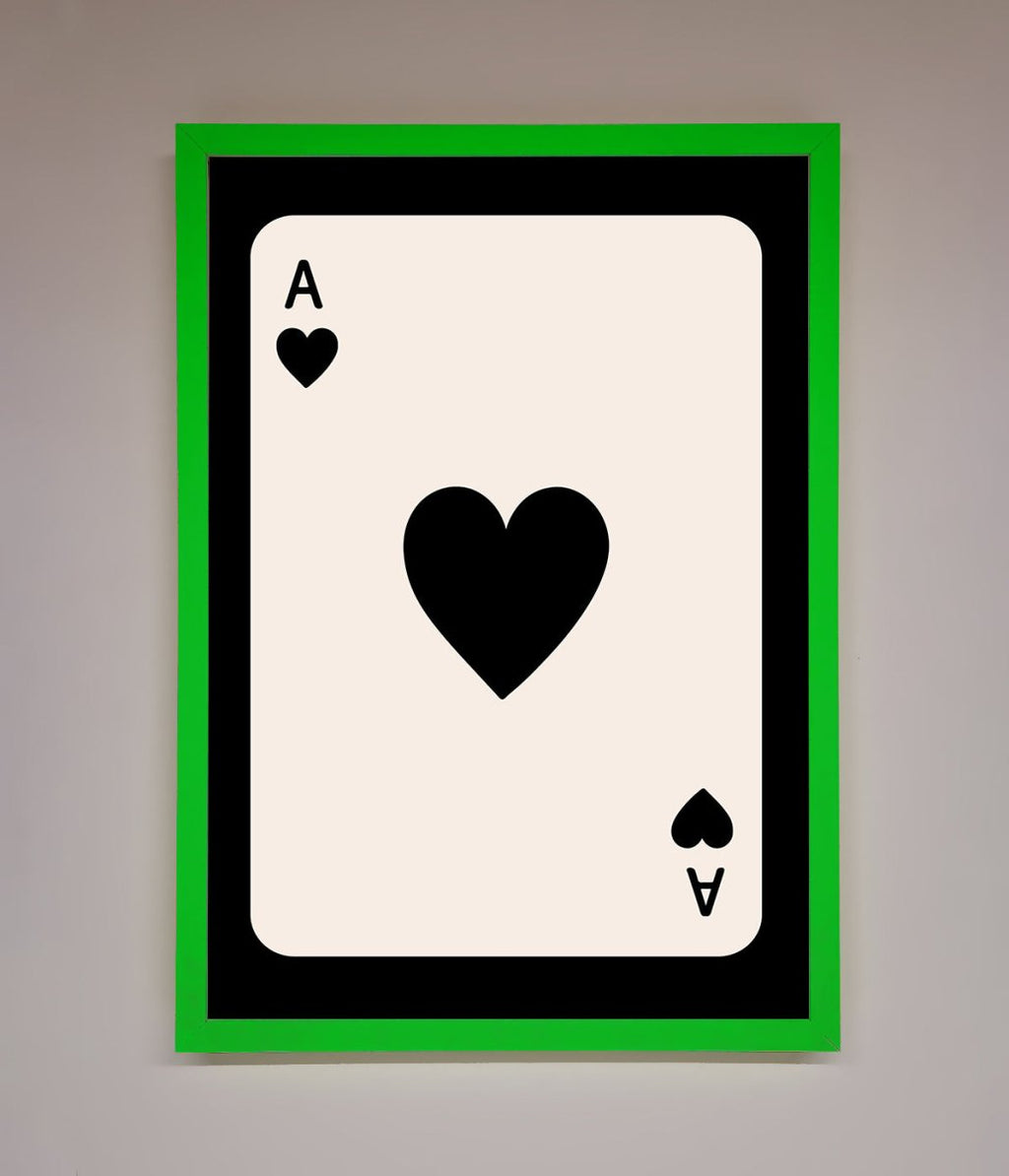 Ace Of Hearts Framed Poster