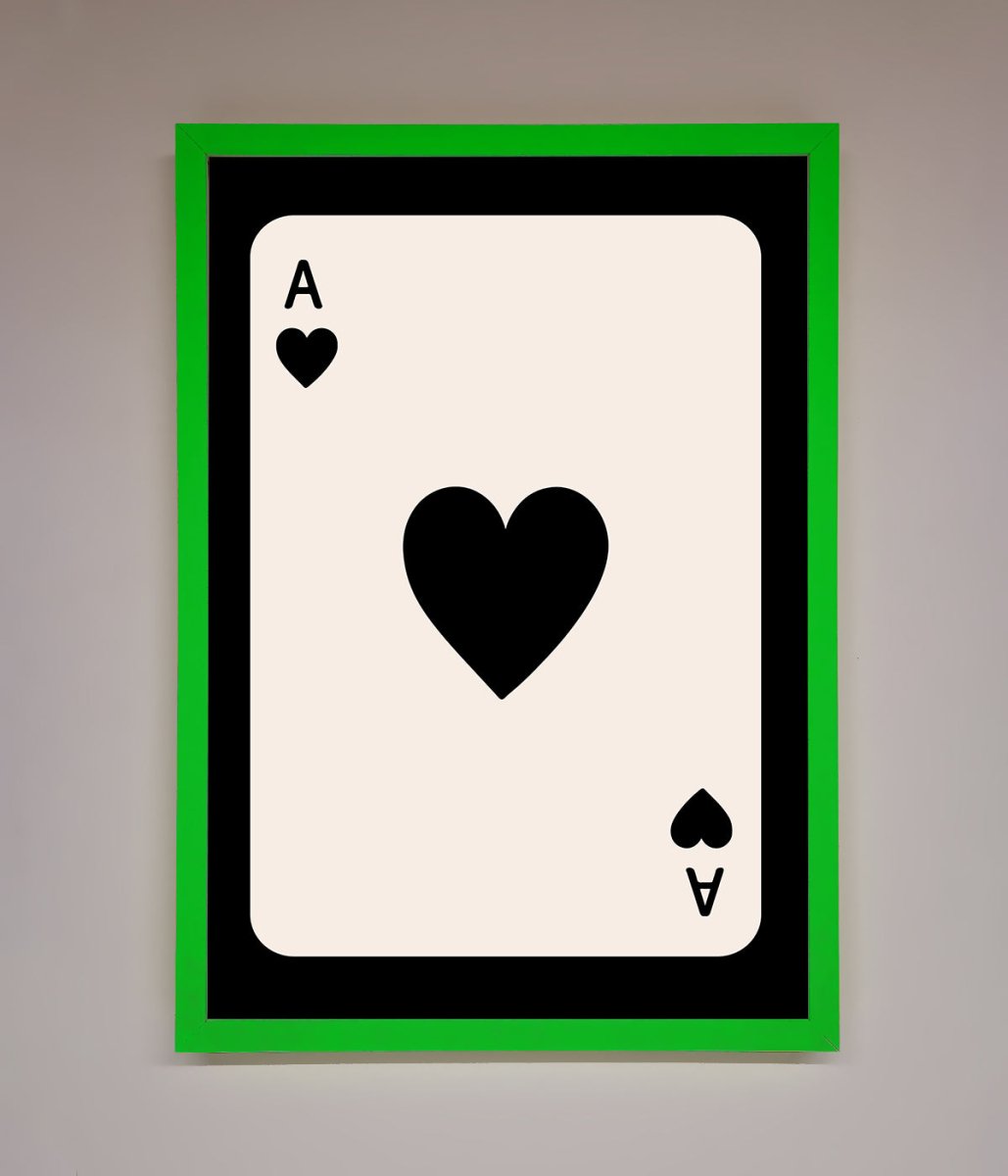 Ace Of Hearts Framed Poster