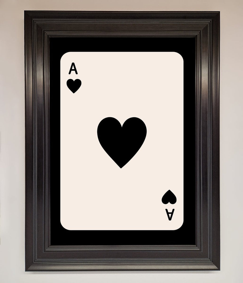 Ace Of Hearts Framed Poster