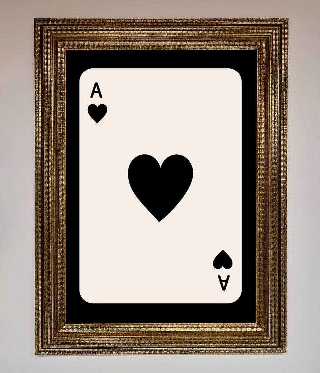 Ace Of Hearts Framed Poster