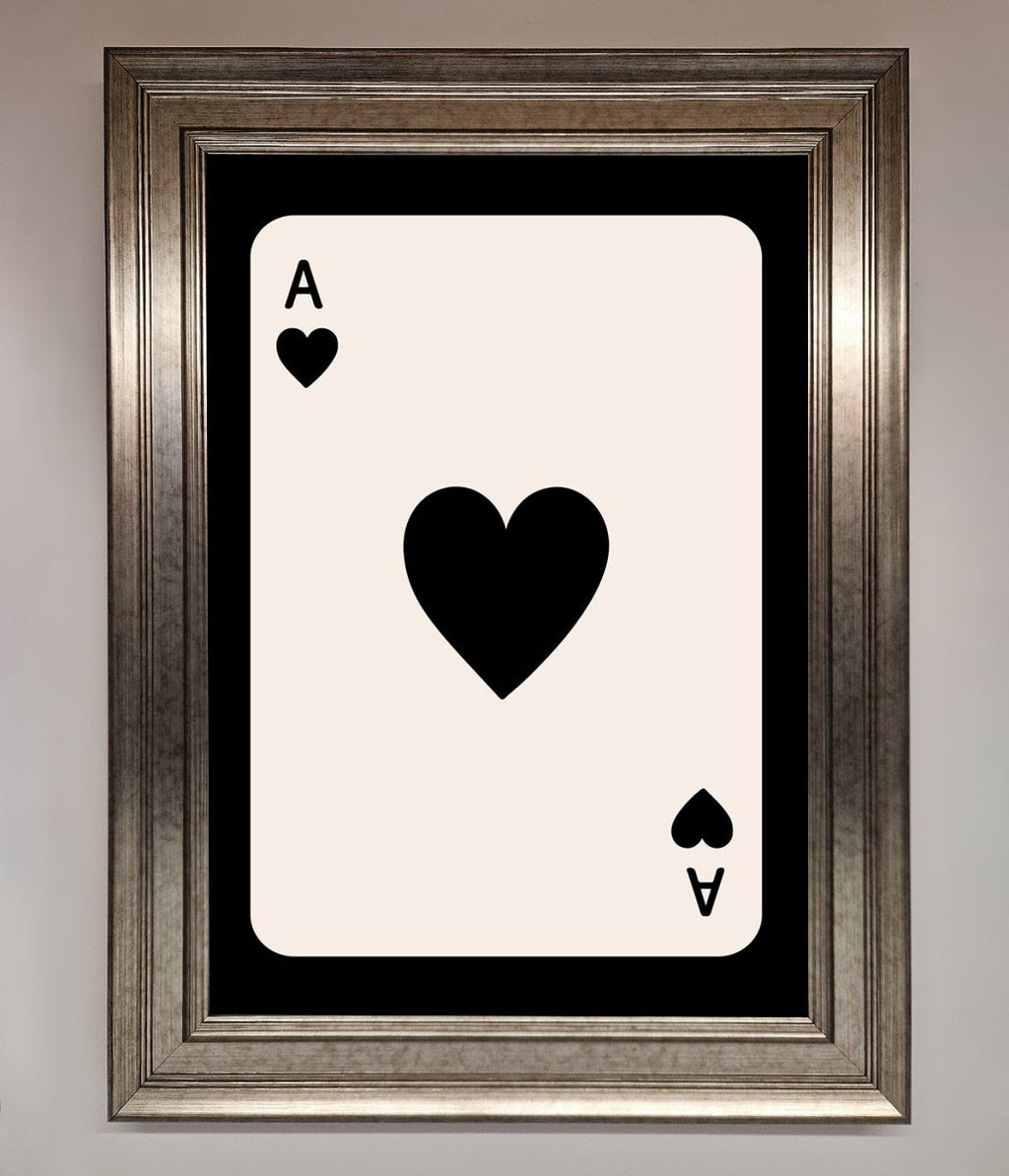Ace Of Hearts Framed Poster
