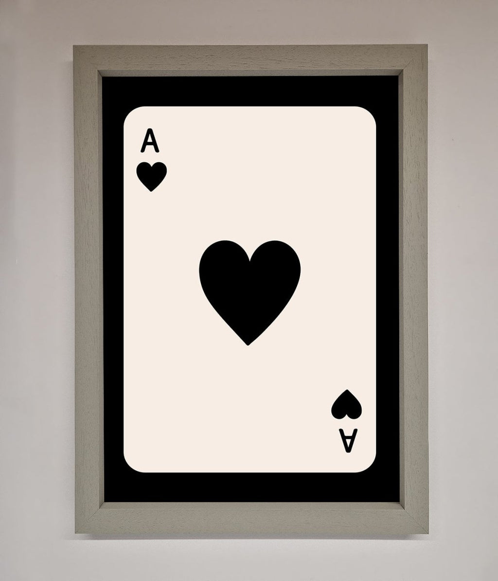Ace Of Hearts Framed Poster