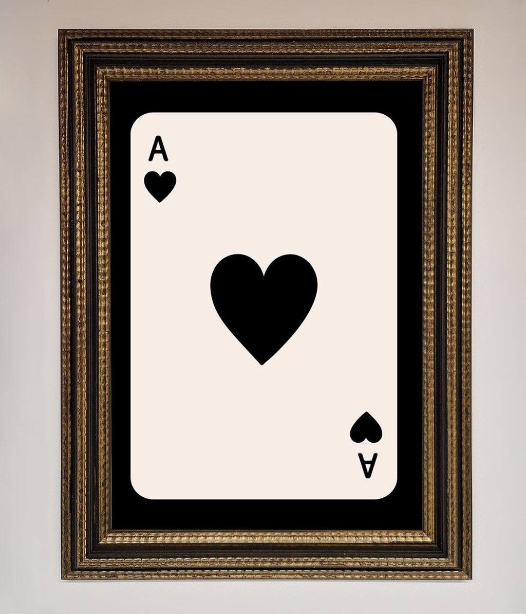Ace Of Hearts Framed Poster