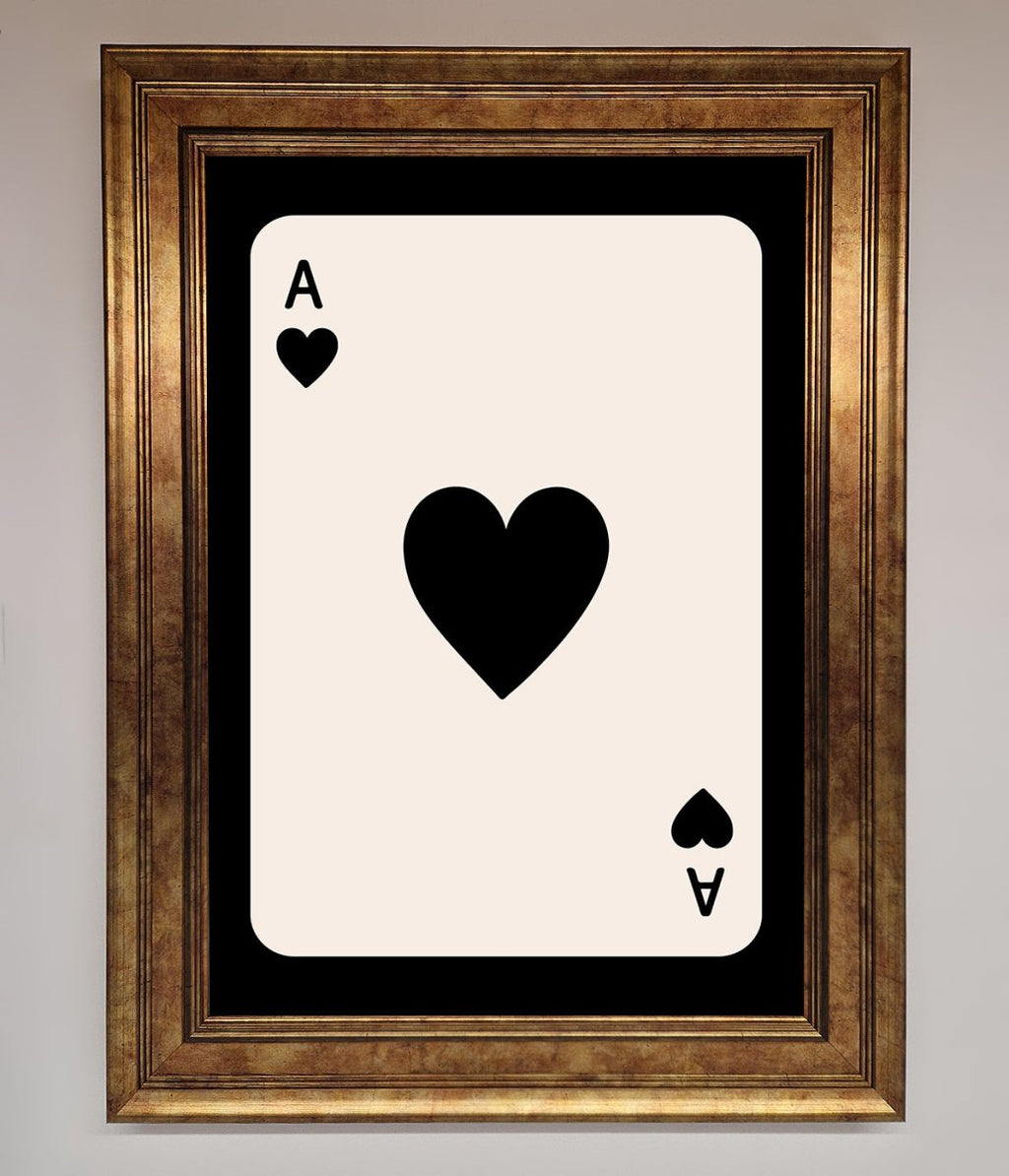Ace Of Hearts Framed Poster