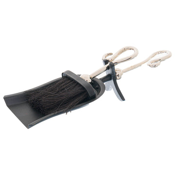 Chrome crook handle hearth tidy with polished silver finish for fireplace maintenance by Sostter at brixbailey.com