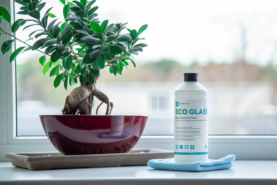 EcoGlass Concentrated Window Cleaner - Ammonia-Free, Streak-Free Cleaning for All Glass Surfaces by GoGoNano at www.brixbailey.com