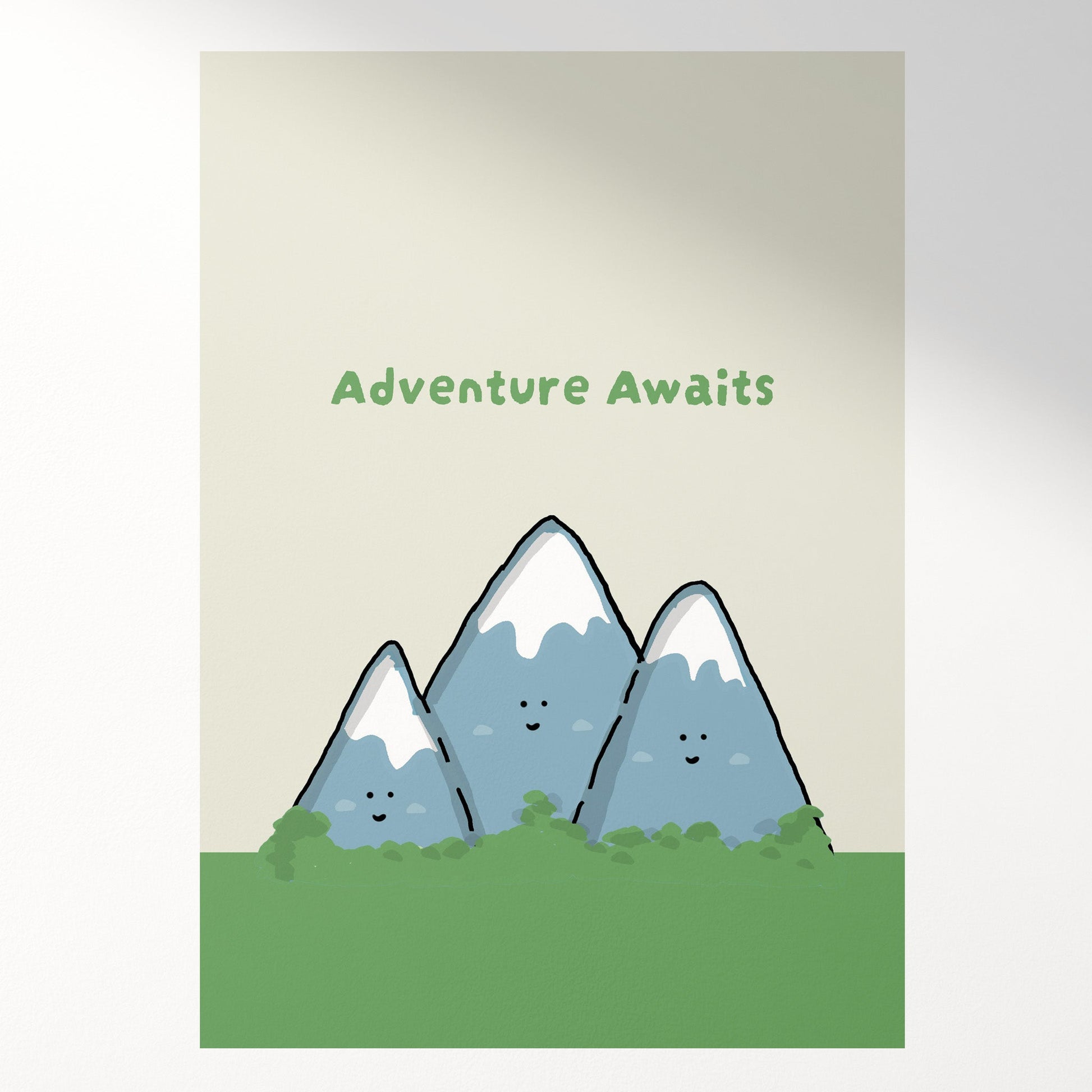 Adventure Awaits – Mountain Quote Art Print