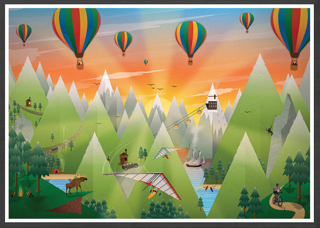 Adventure Land Art Print for Kids
