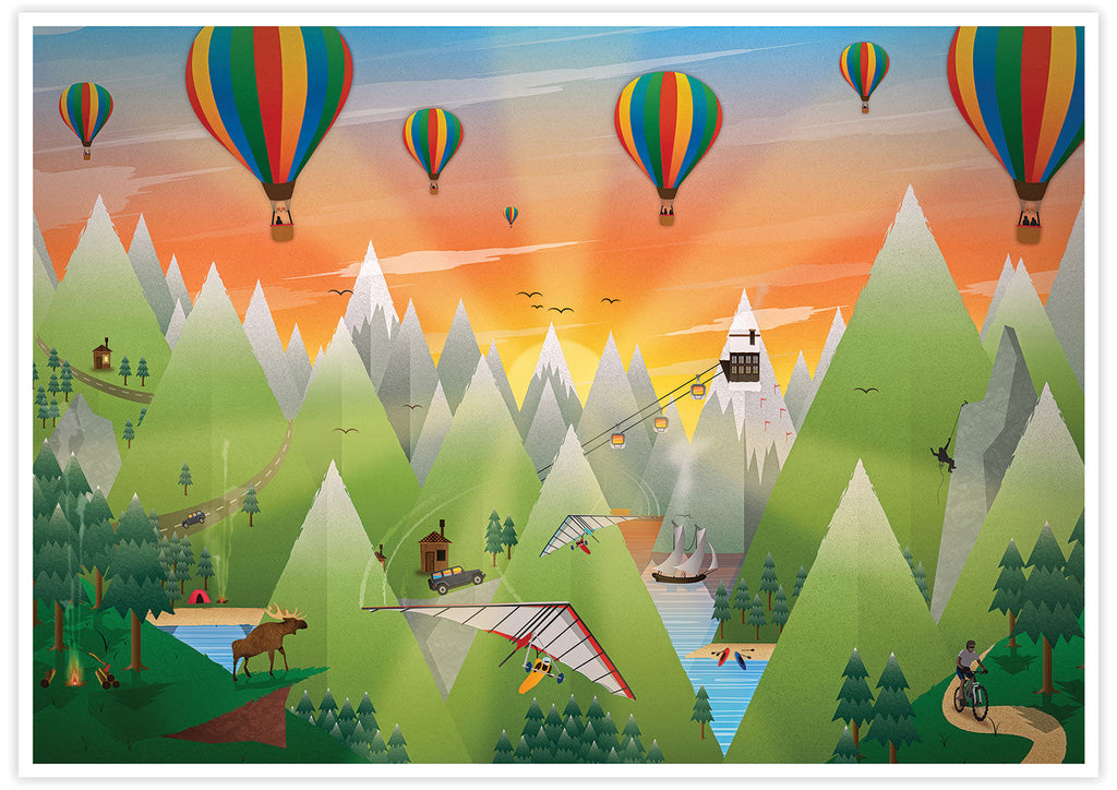 Adventure Land Art Print for Kids