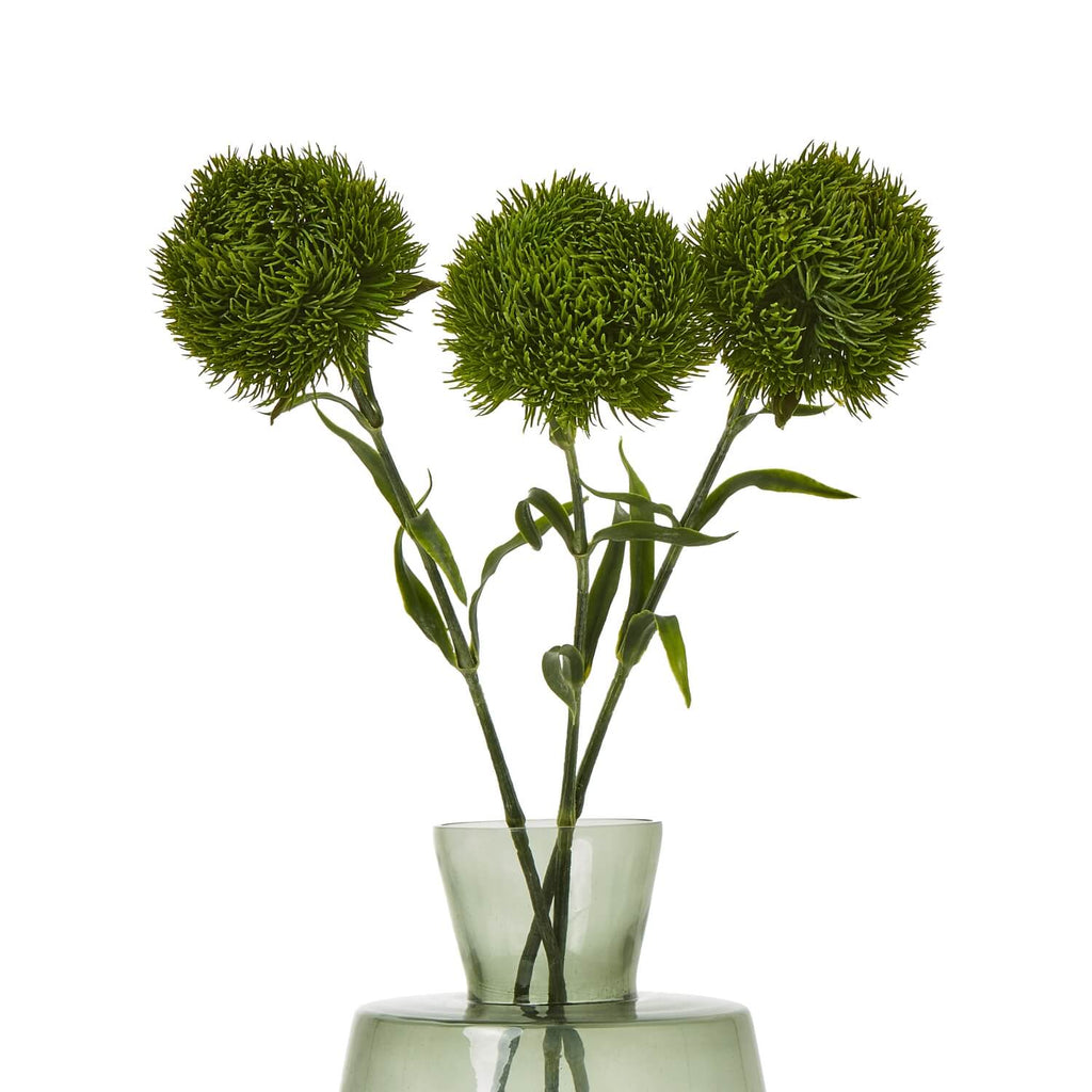 Dark green artificial Dianthus stem, lifelike plastic carnation flower for floral arrangements, 53cm tall. by Sostter at brixbailey.com