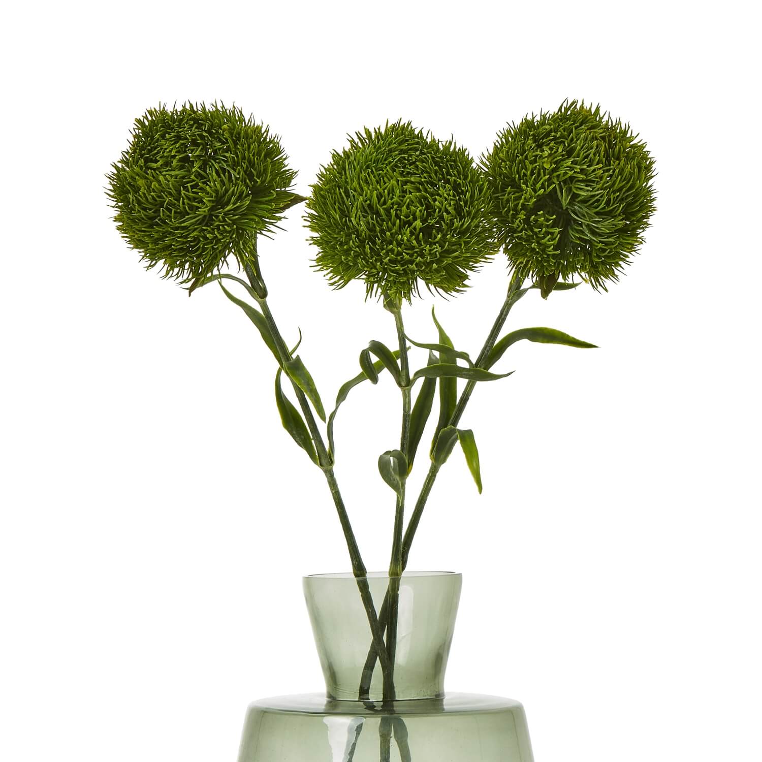 Dark green artificial Dianthus stem, lifelike plastic carnation flower for floral arrangements, 53cm tall. by Sostter at brixbailey.com