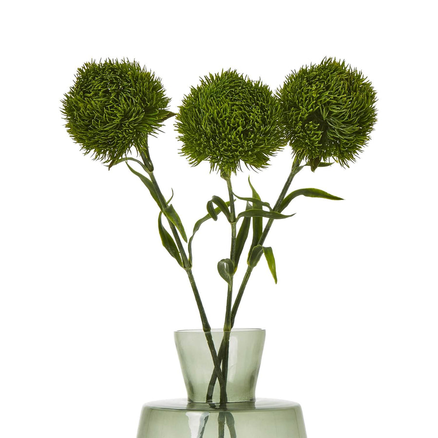 Dark green artificial Dianthus stem, lifelike plastic carnation flower for floral arrangements, 53cm tall. by Sostter at brixbailey.com