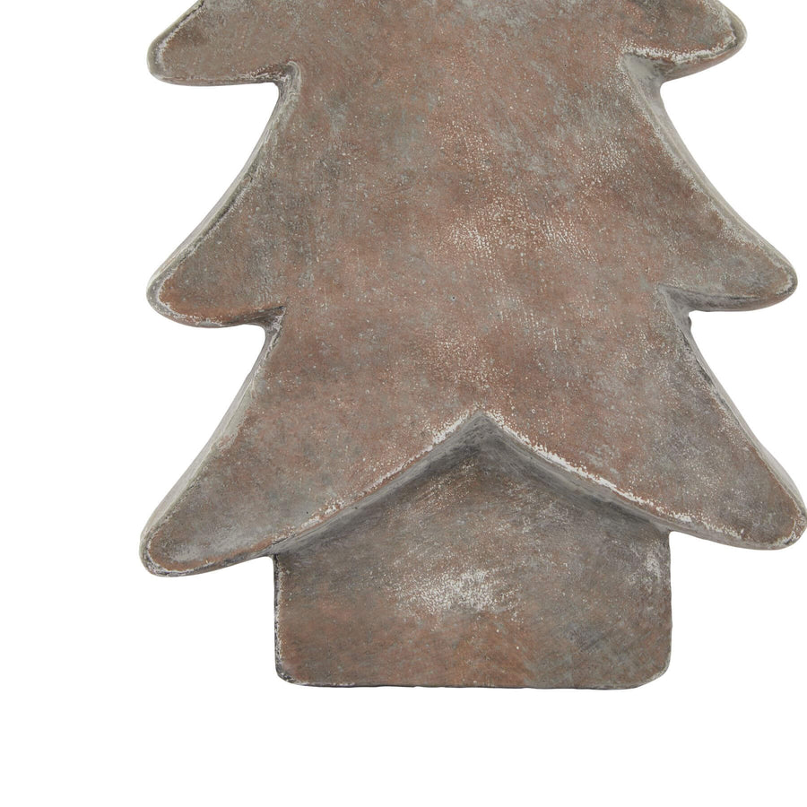 Brown ceramic Christmas tree with minimalist design, rustic holiday centerpiece, handcrafted earthy decor by Sostter at brixbailey.com