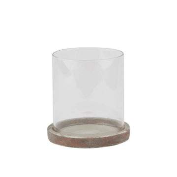 Handcrafted brown ceramic hurricane lantern with rustic charm, perfect for cozy indoor or outdoor mood lighting. by Sostter at brixbailey.com