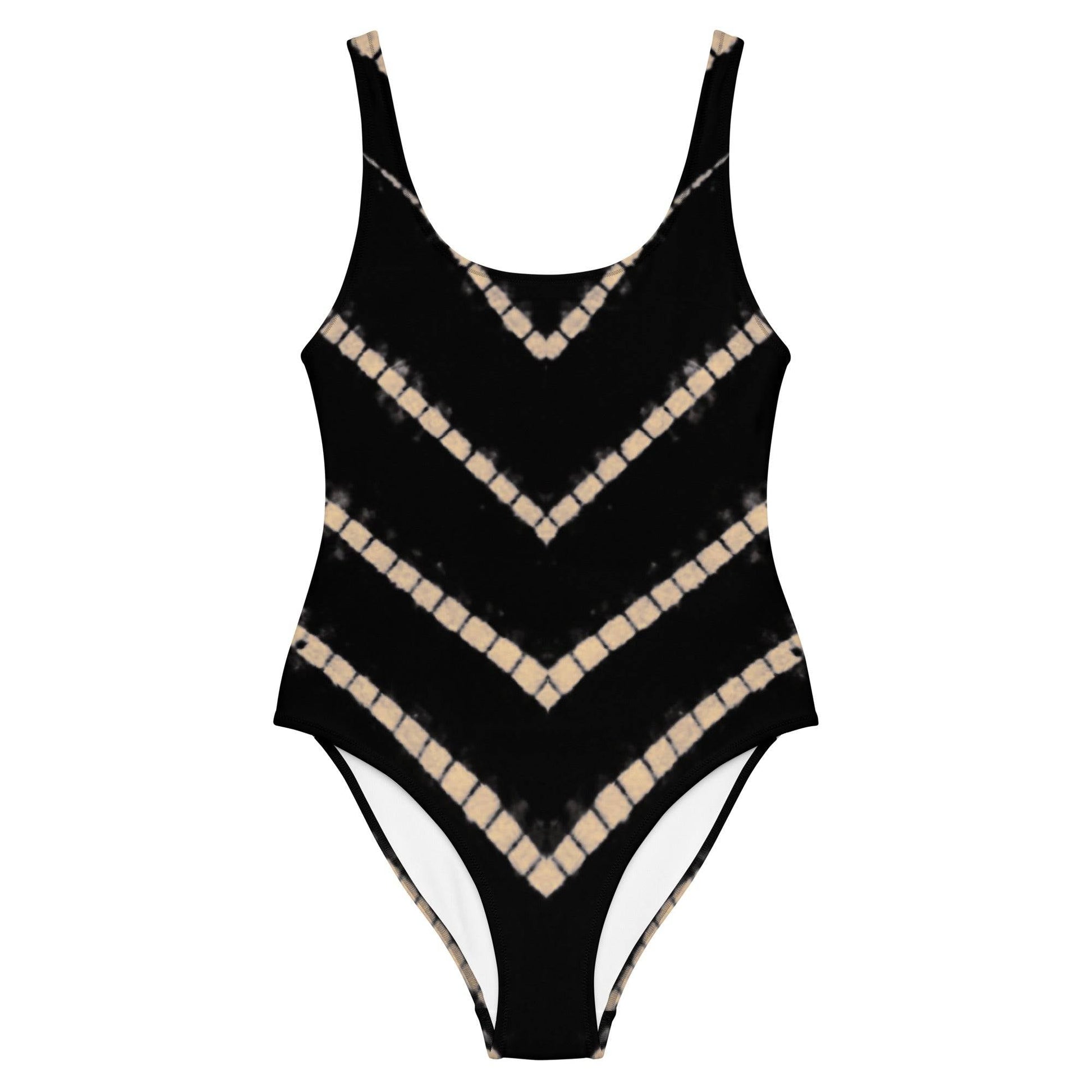 Petra One Piece Swimsuit in Black Shibori