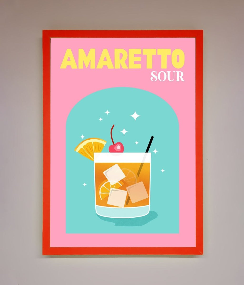 Amaretto Sour Cocktail Framed Wall Art