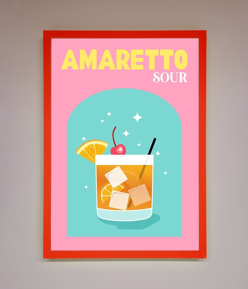 Amaretto Sour Cocktail Framed Wall Art