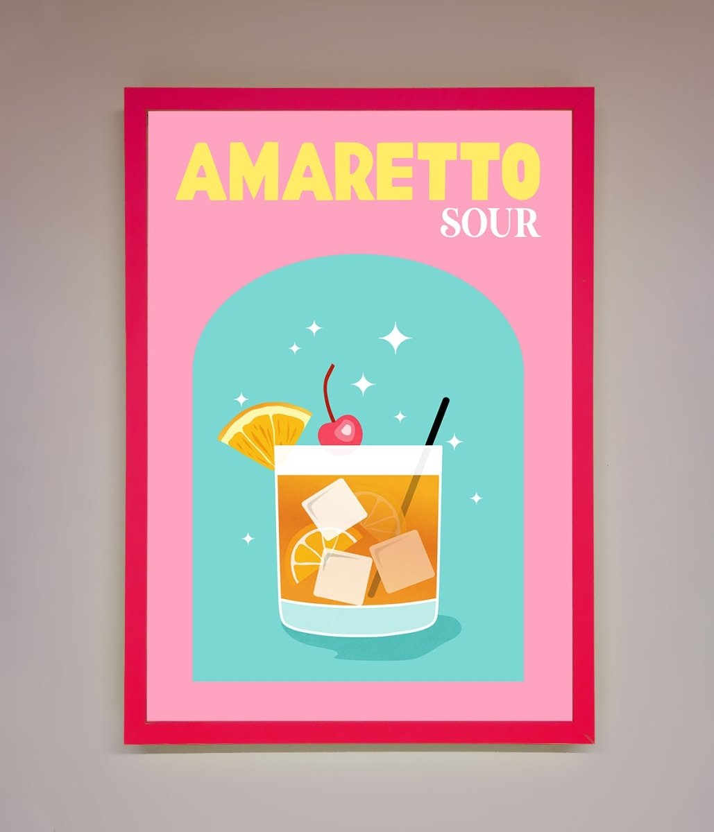 Amaretto Sour Cocktail Framed Wall Art