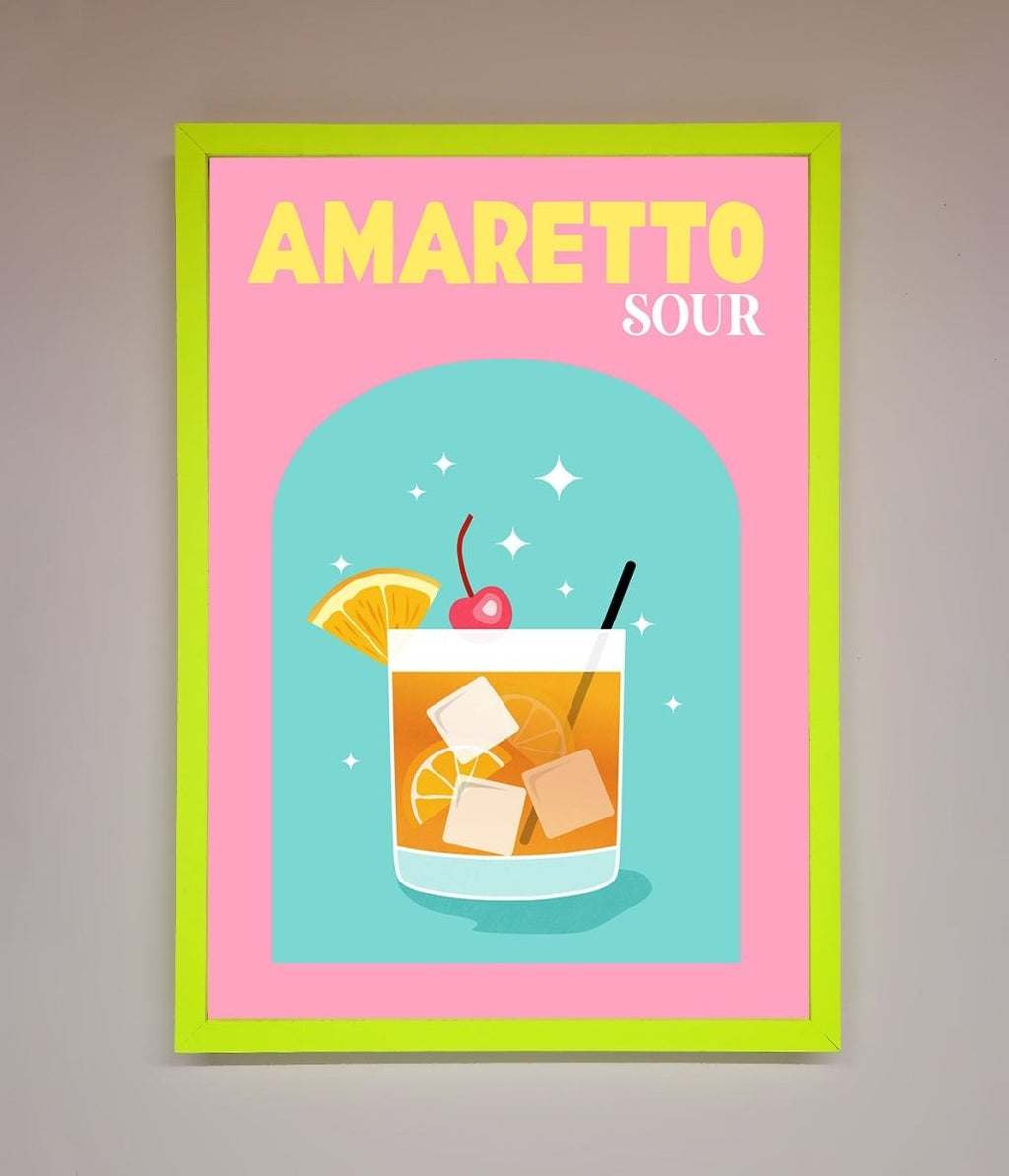 Amaretto Sour Cocktail Framed Wall Art