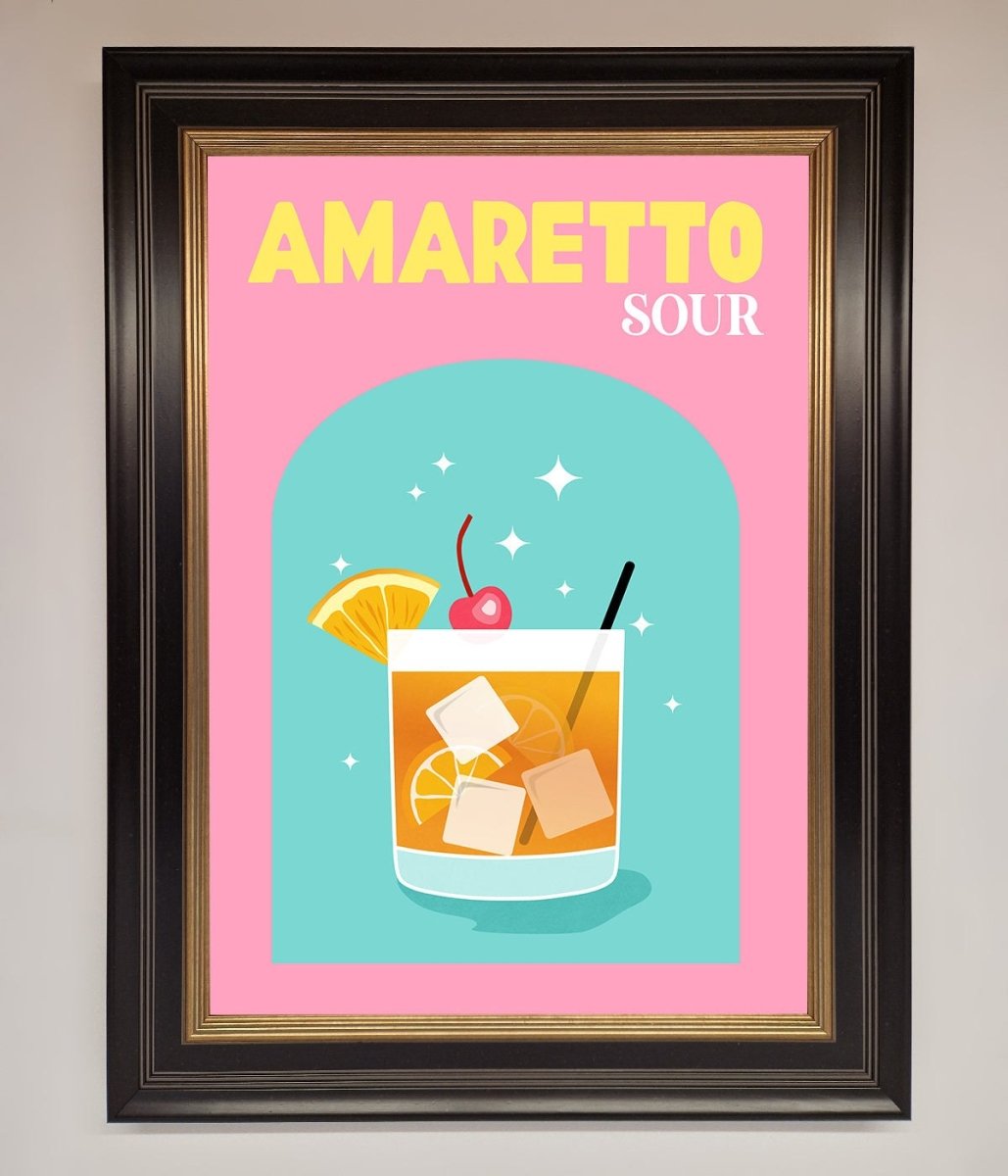 Amaretto Sour Cocktail Framed Wall Art