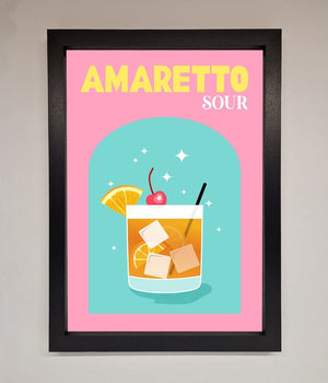 Amaretto Sour Cocktail Framed Wall Art