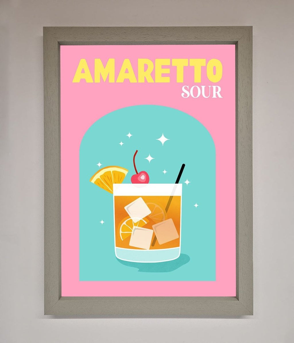 Amaretto Sour Cocktail Framed Wall Art