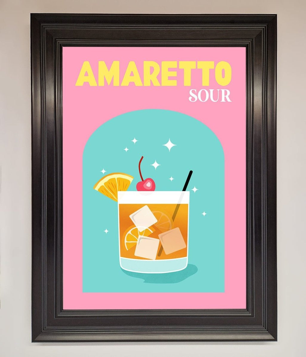 Amaretto Sour Cocktail Framed Wall Art
