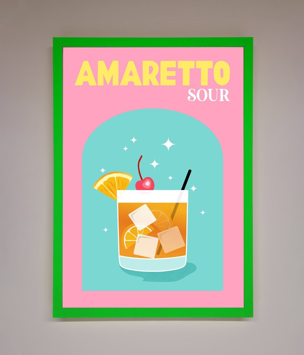 Amaretto Sour Cocktail Framed Wall Art