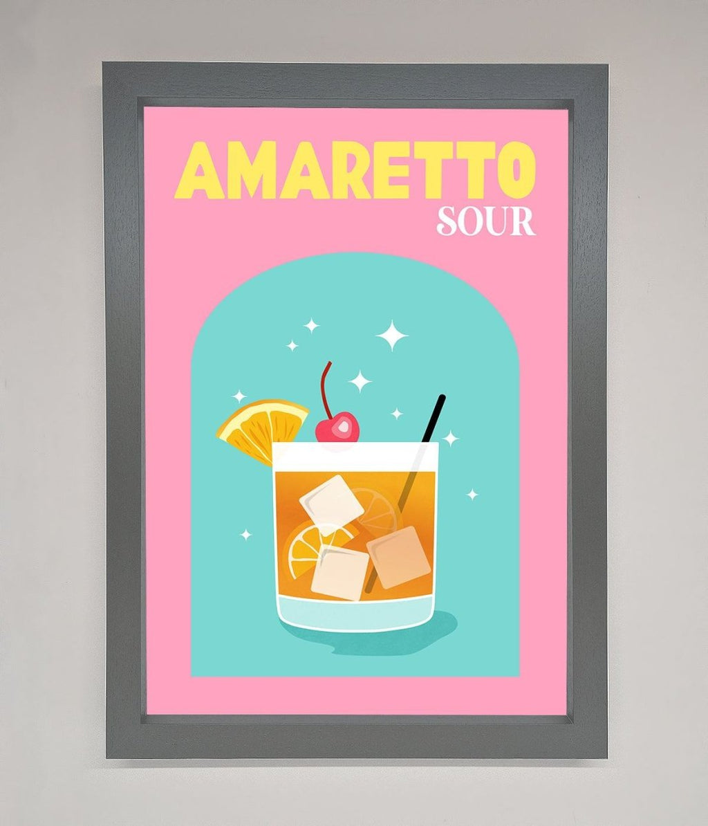 Amaretto Sour Cocktail Framed Wall Art