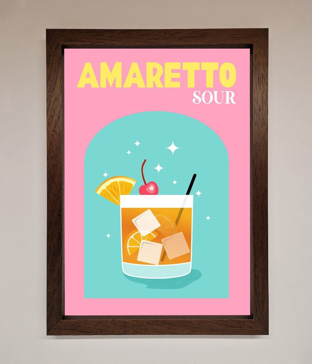 Amaretto Sour Cocktail Framed Wall Art